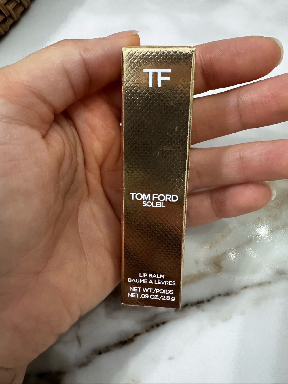 Tom Ford Soleil Lip Balm — Metallic Gold Packaging